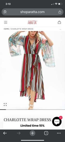 Charlotte Wrap Dress from Aratta  Hi-Low Hem MSRP$230 Beautiful & NWT - Picture 1 of 5